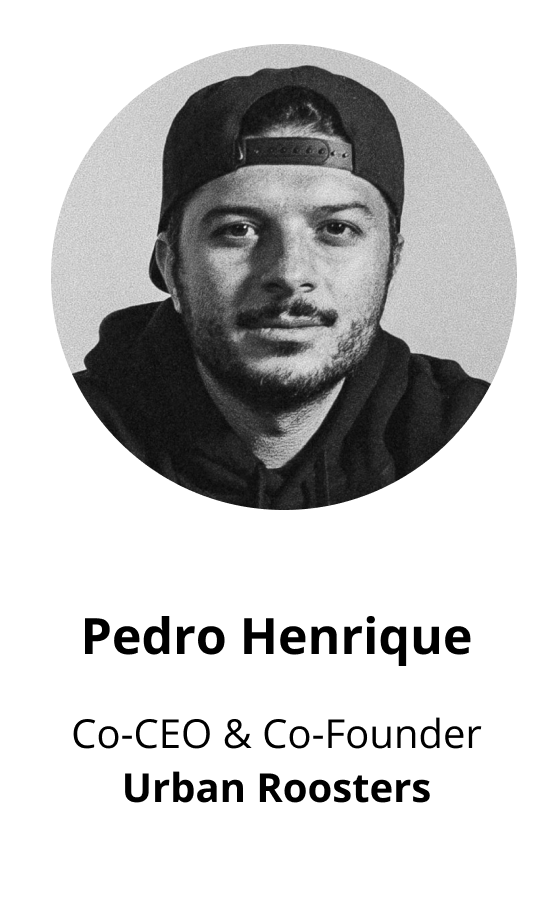 an image of pedro henrique, ceo of urban roosters, from a webinar talking about growing social audiences