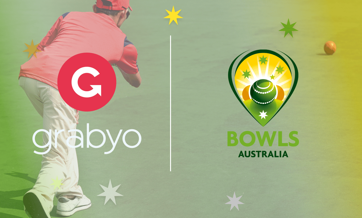 a banner showing the logos of grabyo and bowls australia