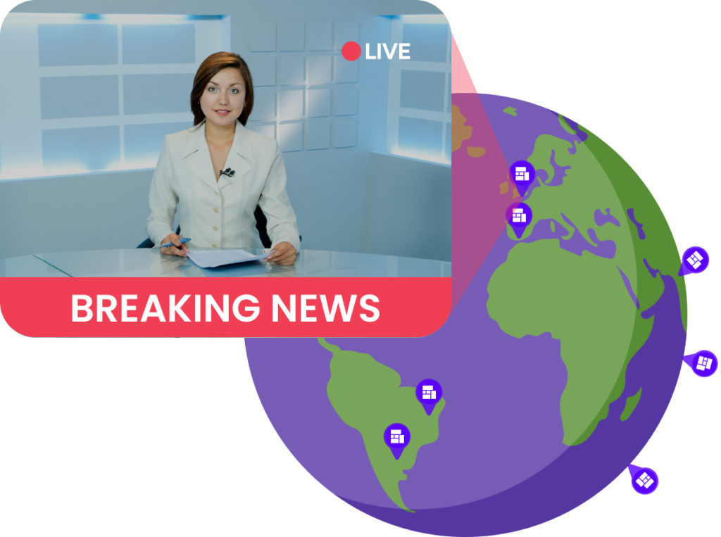 Live news delivered world wide