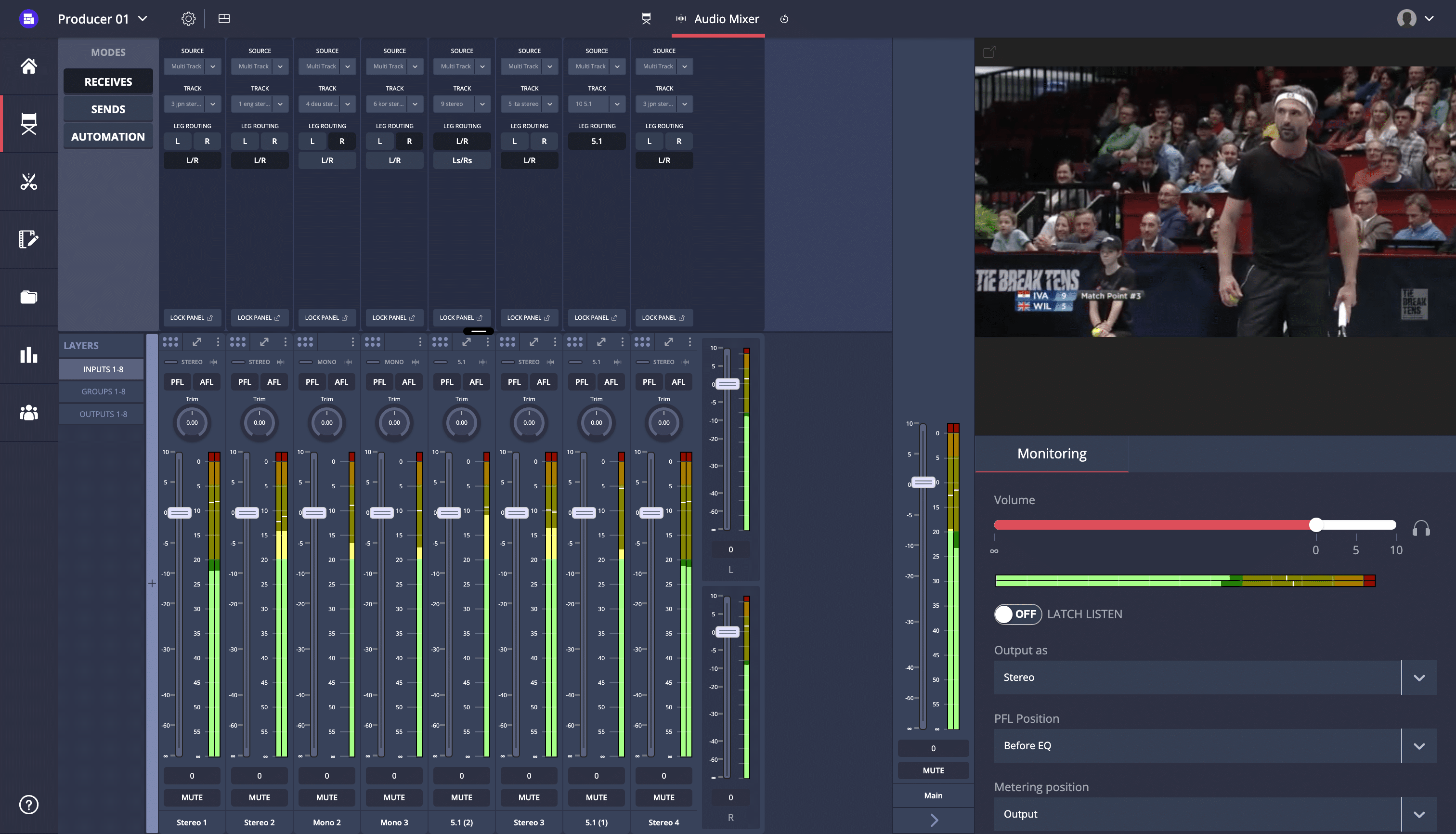 an image of grabyo's broadcast audio mixer