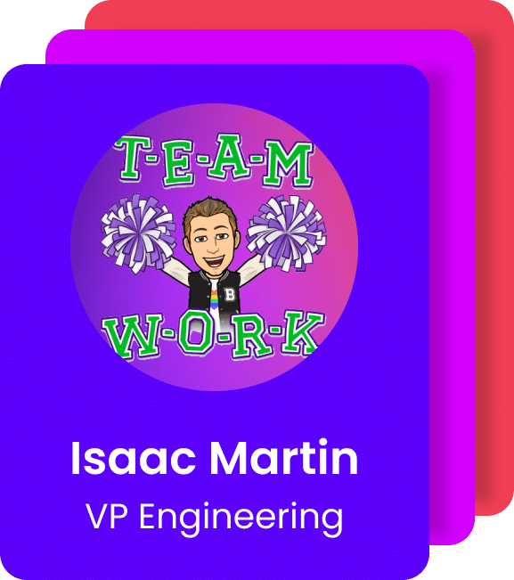 a namestrap for Isaac Martin, Vp Engineering at Grabyo
