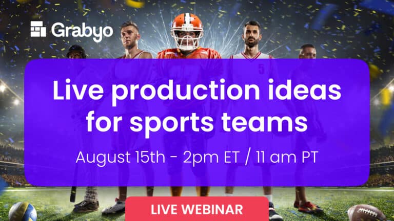 Webinar | Live production ideas for sports teams