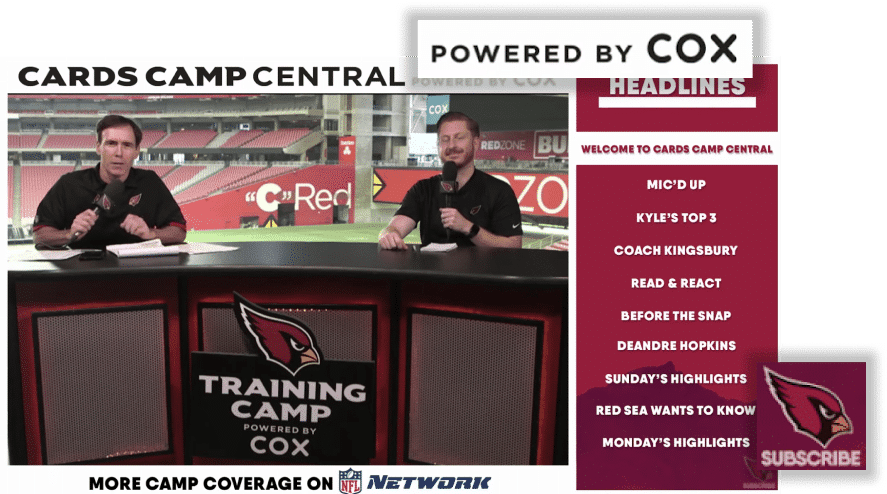 an example of how to monetize video content using sponsorship by the Arizona cardinals