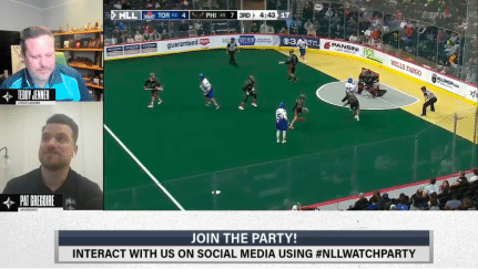 an example of the NLL using alternate broadcasting for sport with a watch party format