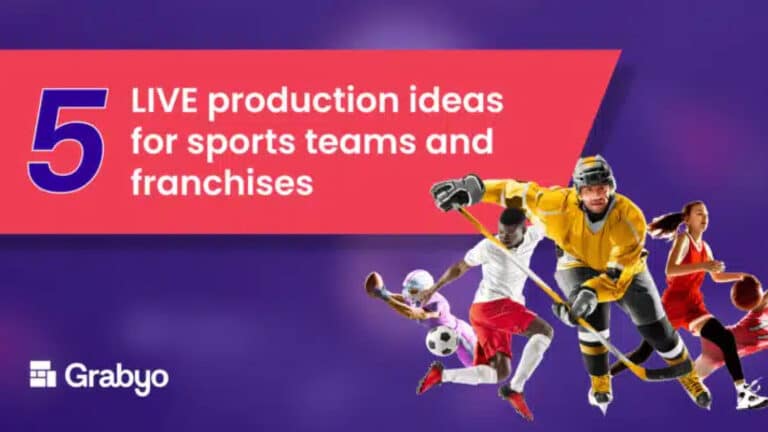 5 live production ideas for sports clubs and teams