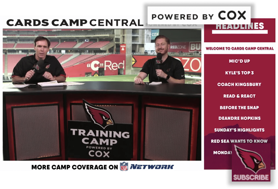 an image showing AZ cardinals monetize live video with branding and sponsorship